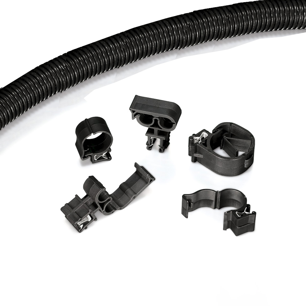 适用于管道和软管的边缘卡扣固定 PA66HS